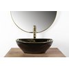 Rea SOFIA BLACK GOLD EDGE keramické umývadlo na dosku 41 x 34,5 cm U3695