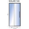 Rea SOLAR BLACK sprchové dvere posuvné 140 x 195 cm K6359