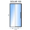 Rea SOLAR BLACK sprchové dvere posuvné 100 x 195 cm K6512
