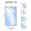 Rea NIXON-2 CHROM sprchové dvere posuvné 130 x 190 cm, ľavé prevedenie K5004