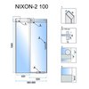 Rea NIXON-2 CHROM sprchové dvere posuvné 100 x 190 cm, ľavé prevedenie K5012