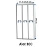 Rea ALEX CHRÓM sprchové dvere posuvné 100 x 190 cm K0546