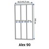 Rea ALEX CHRÓM sprchové dvere posuvné 90 x 190 cm K0549