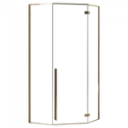 Rea DIAMOND GOLD päťuholníkový sprchový kút 100 x 100 x 195 cm sklo číre K6616