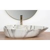 Rea GRETA THUNDER SHINY keramické umývadlo na dosku 65,5 x 40 cm U6500