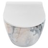Rea CARLOS DUROPLAST/SLIM/ZM GRANIT SHINY WC misa závesná RimFree 49,5 x 37 cm so sedátkom C8002