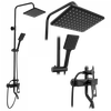 Rea SOUL BLACK sprchový set s batériou a vývodom B9998