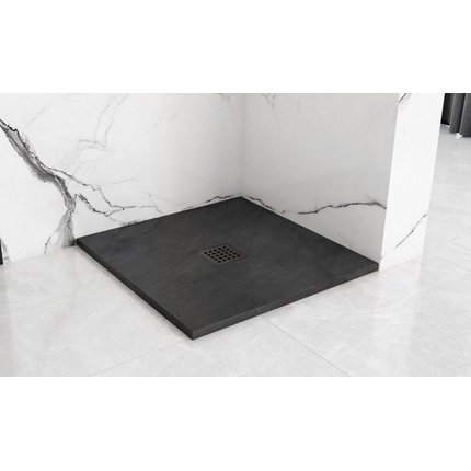 Rea ROCK BLACK akrylátová sprchová vanička 90 x 80 cm K4581