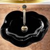 Rea PEARL BLACK SHINY keramické umývadlo na dosku 51,5 x 37,5 cm U0858
